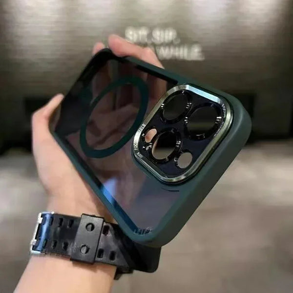Luxury Magnetic Clear Bumper Case for iPhone 16 Pro