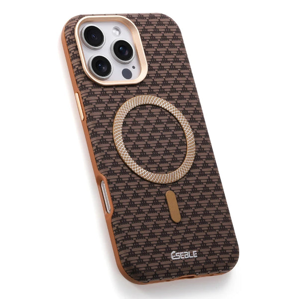 Orange Triangle Pattern MagSafe Case protective iPhone case for iPhone 16 Pro Max to iPhone 16 Pro