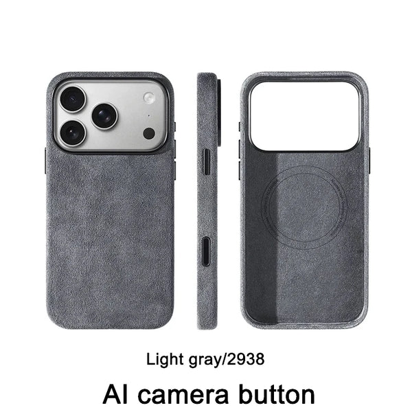 Real Alcantara Back Case With Premium Touch- iPhone 17 Pro Max