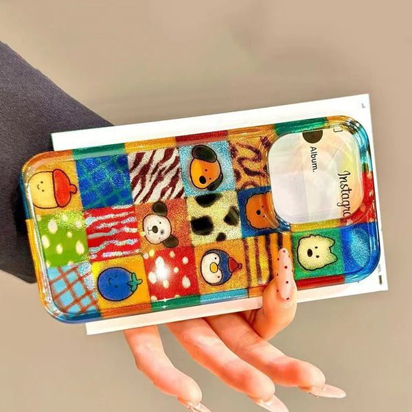 Adorable And Vibrant Plaid LeopardAnimal Phone Case