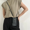 Leather Lanyard Card Holder Case for iPhone with Crossbody Strap