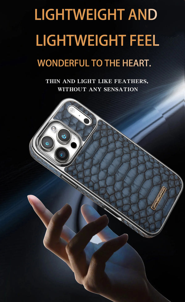 Luxury iPhone Case – Snake Leather Design