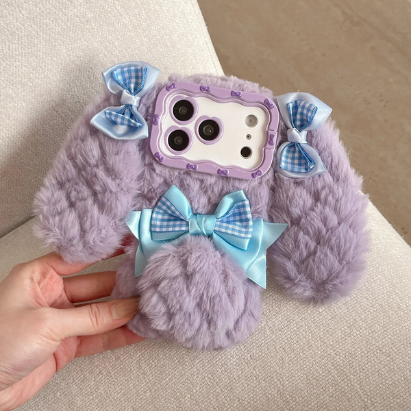 Bunny Phone Case Soft Plush Cover