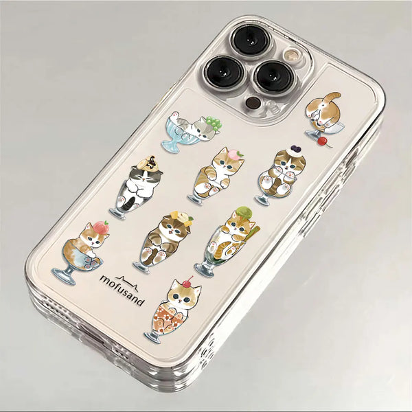 Transparent Cute Cat iPhone Case