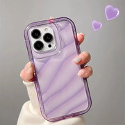 Soft Candy Transparent Wavy Texture Case