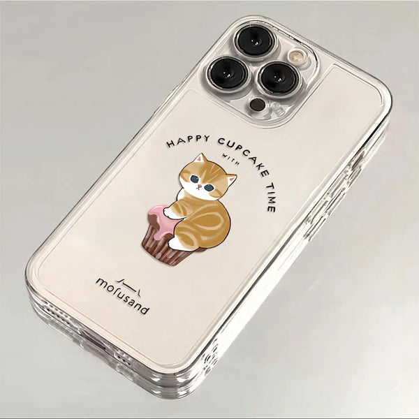 Transparent Cute Cat iPhone Case