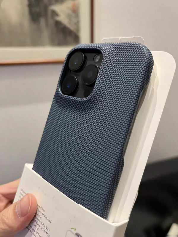 Leather Nylon iPhone Case – Shockproof & Matte