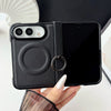 Plain Leather Magnetic Ring Case