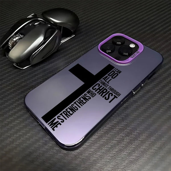 Black Cross Matte Phone Case