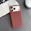 Red woven iPhone case showing the textured finish and fitted full-coverage profile