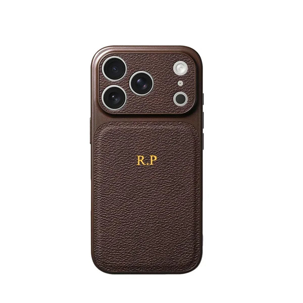 Personalised Letter Leather Case for iPhone 17 Pro