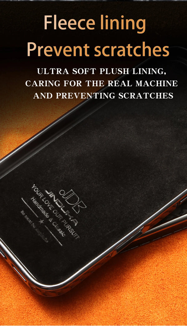 Black snake-texture iPhone case with refined framing and anti-fingerprint finish
