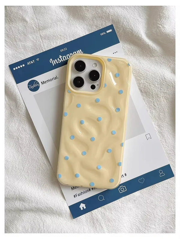 Soft Wrinkled Polka Dot Case