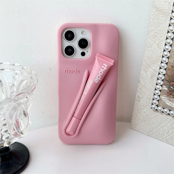 Rhode Portable Lip Gloss Holder Cover With Lipstick