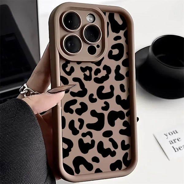 Soft TPU Leopard Painted Phone Case