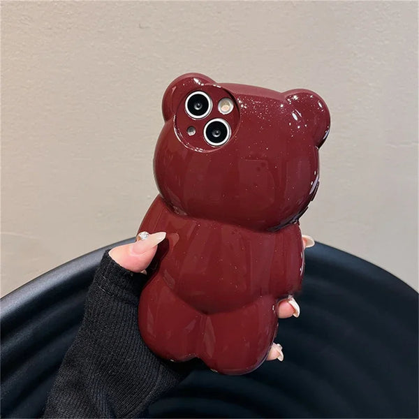 Glitter Bear Phone Case Cute Animal Style