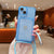 Dark transparent iPhone card holder case with adjustable lanyard strap