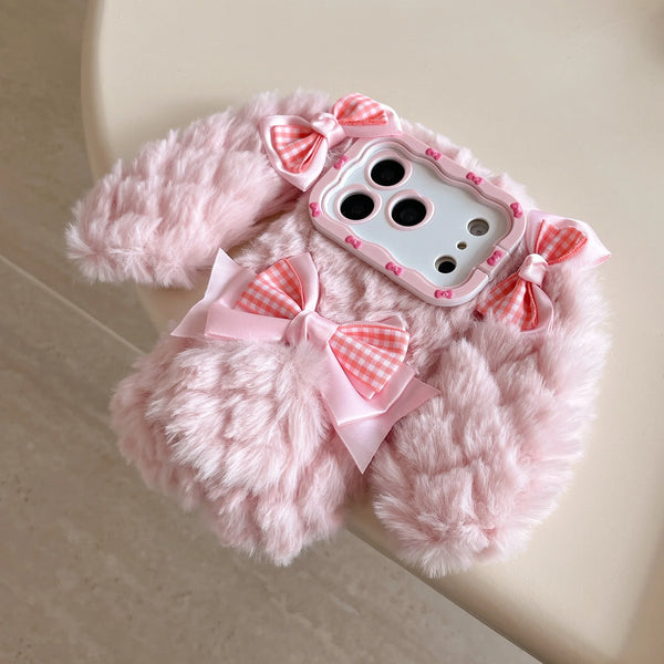 Bunny Phone Case Soft Plush Cover