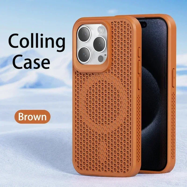 iPhone 17 Breathable Hard Back Magnetic Cover For Magsafe