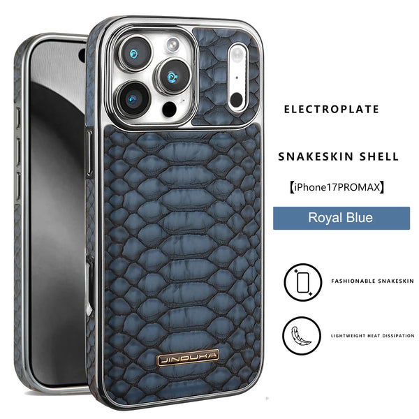 Luxury iPhone Case – Snake Leather Design - front view