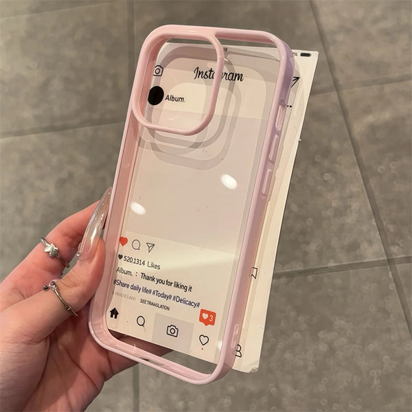 Clear Candy Color Case With Bumper Protection For iPhone