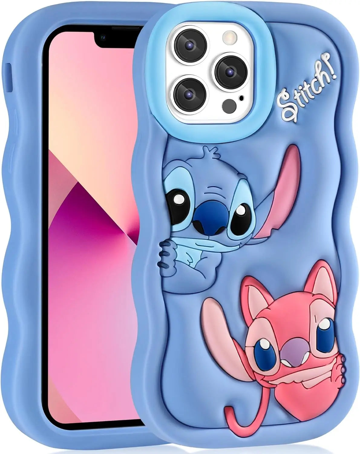 Silicone Wave Stitch Soft Case - front view portrait
