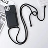 Silicone Crossbody Strap Card Holder Case for iPhone