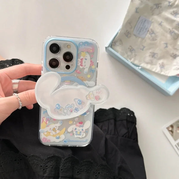 With Holder Cinnamoroll MagSafe Grip Case protective iPhone case for For iPhone 16ProMax to For iPhone 17