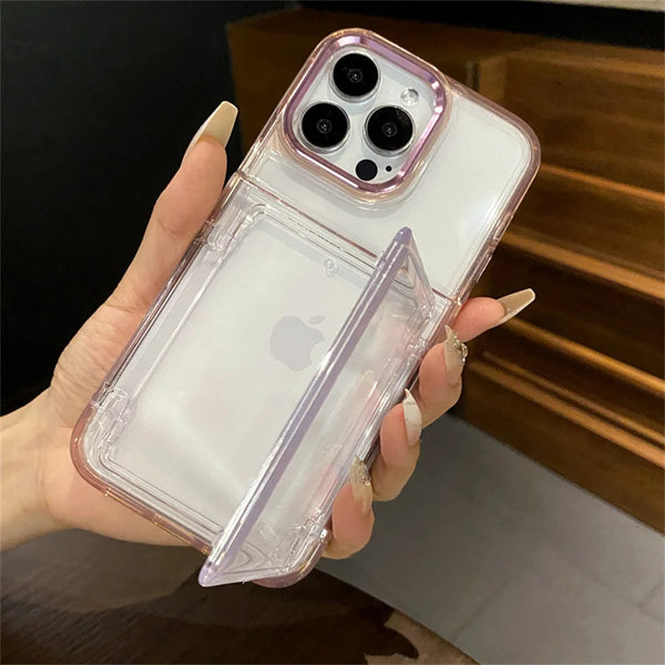 Transparent Wallet Case for iPhone - front view