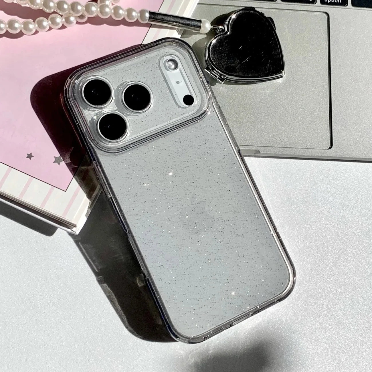 Everyday Glam With Sparkle Clear Case For iPhone 17 Pro Max