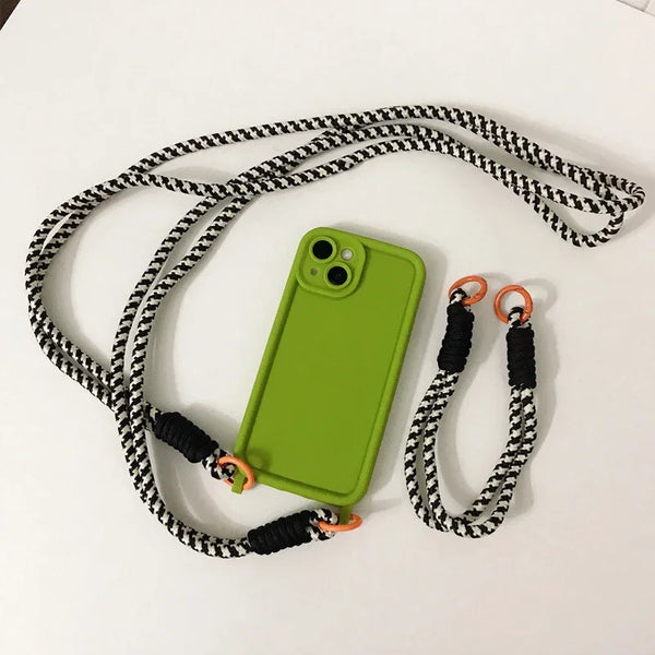 Crossbody Necklace Strap Lanyard Fall protectionCase For iPhone