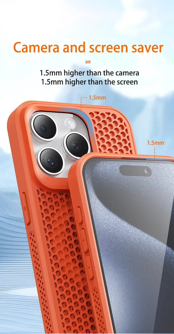 iPhone 17 Breathable Hard Back Magnetic Cover For Magsafe