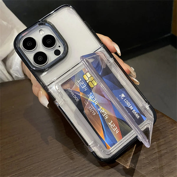 Transparent Wallet Case for iPhone - lifestyle photo