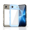 Transparent iPhone case displaying the slim fit and camera protection detail