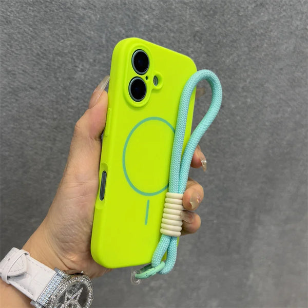 Ultra Thin Matte Case with strap for iPhone