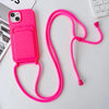 Silicone Crossbody Strap Card Holder Case for iPhone