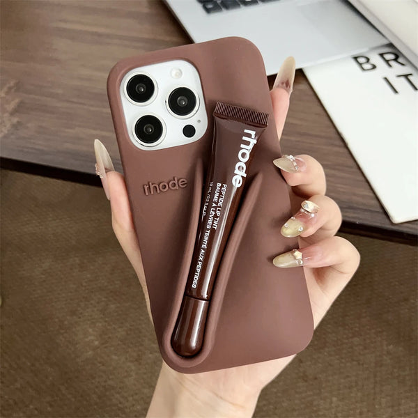 Rhode Portable Lip Gloss Holder Cover With Lipstick