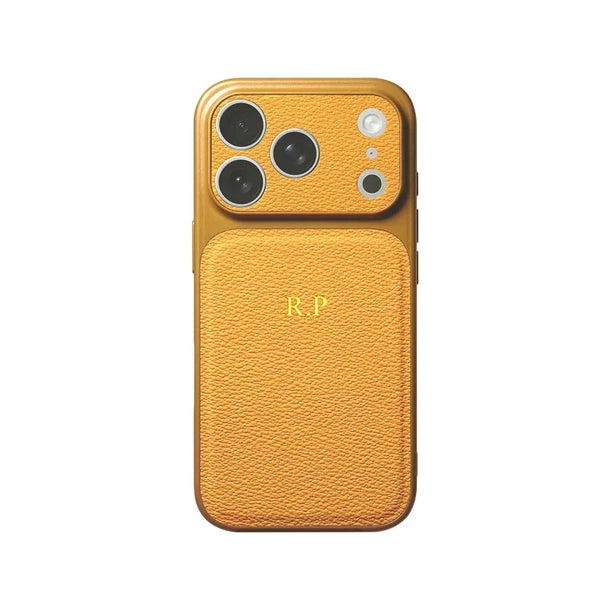 Personalised Letter Leather Case for iPhone 17 Pro
