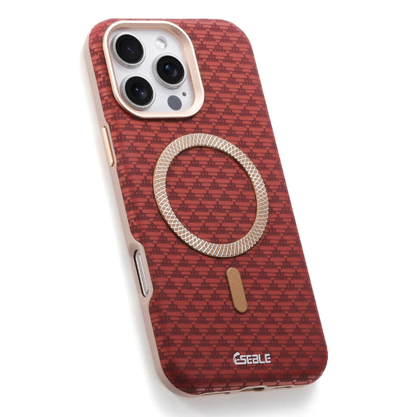 Orange Triangle Pattern MagSafe Case protective iPhone case for iPhone 16 Pro Max to iPhone 16 Pro