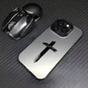 Black Cross Matte Phone Case