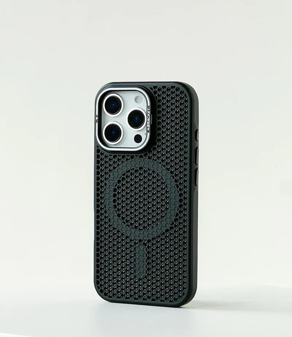 Honeycomb Grid Mesh Cooling Magsafe Phone Case Lens Bracket