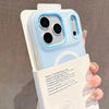 Light blue magnetic case for iPhone 17 Pro Max with precise camera alignment and clean pastel look