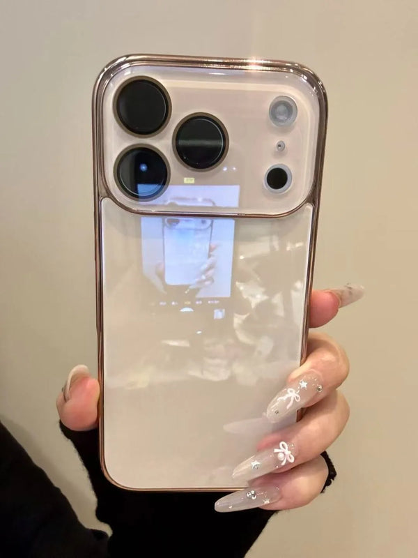 Gold iPhone case with premium camera guard and lightweight shockproof design