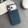 Blue woven iPhone case with magnetic-ready fit and camera cutout on a desk