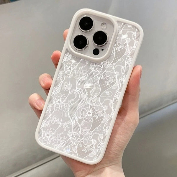 Vintage White Lace Floral Phone Case