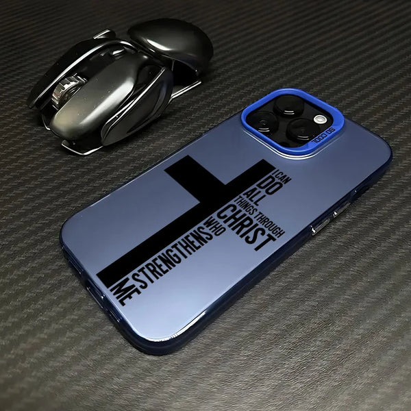 Black Cross Matte Phone Case
