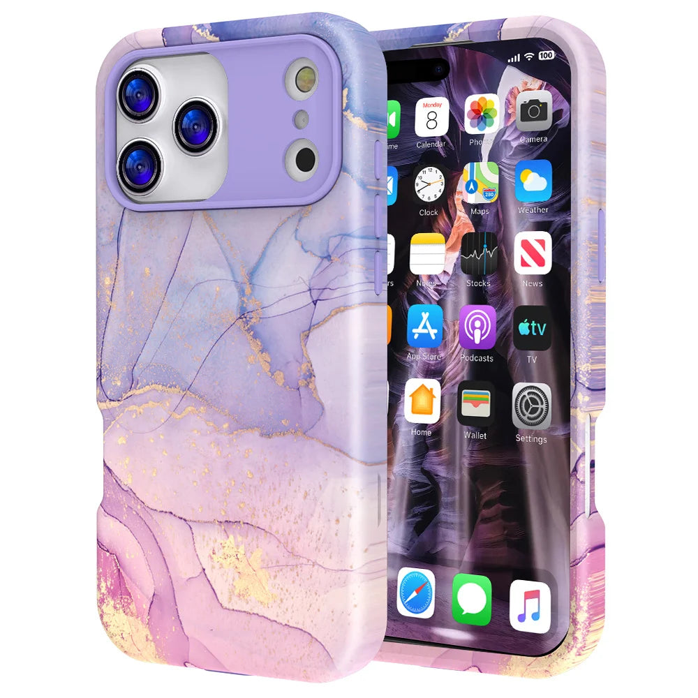Colorful Marble Aesthetic Case – Premium Feel | iPhone 17 Pro Max