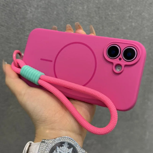 Ultra Thin Matte Case with strap for iPhone - detail close-up