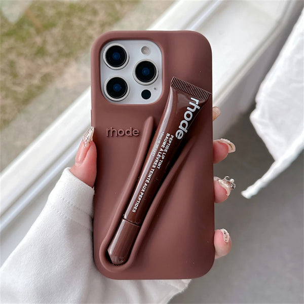 Rhode Portable Lip Gloss Holder Cover With Lipstick