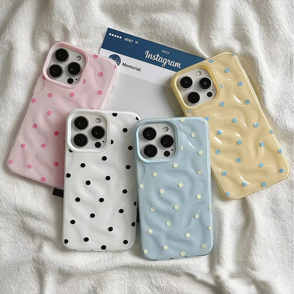 Soft Wrinkled Polka Dot Case